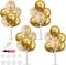 4 Set Gold Balloon Centerpieces for Table, Balloon Stand Kit (Gold)
